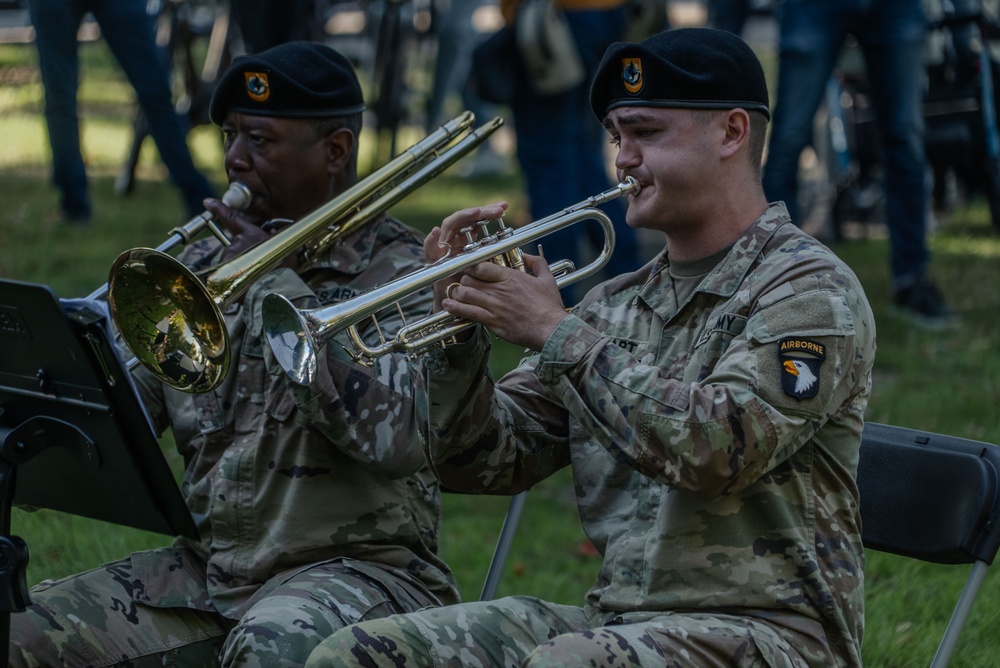 Screaming Eagles at the 101st Airborne Division Monument in Eindhoven