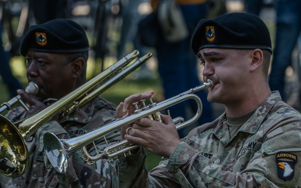 Screaming Eagles at the 101st Airborne Division Monument in Eindhoven