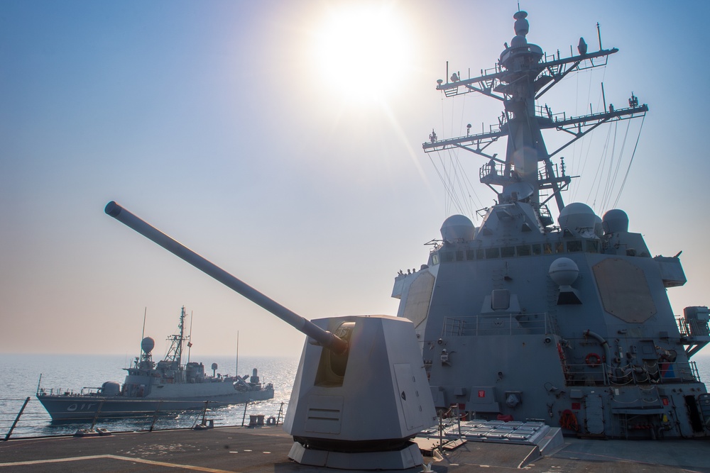 USS Gridley Sails Alongside Royal Saudi Navy