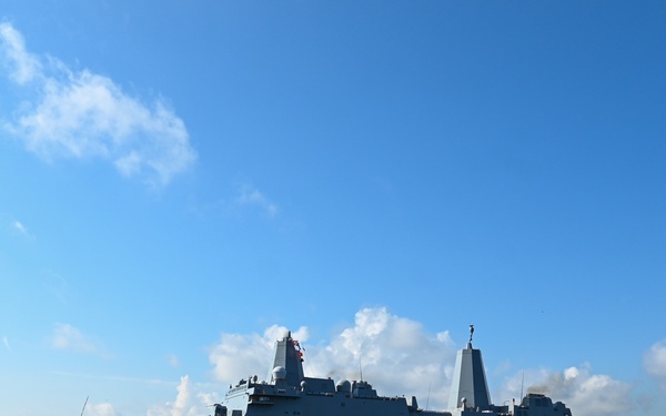 USS Arlington (LPD 24) departs from Naval Station Mayport for UNITAS 2025