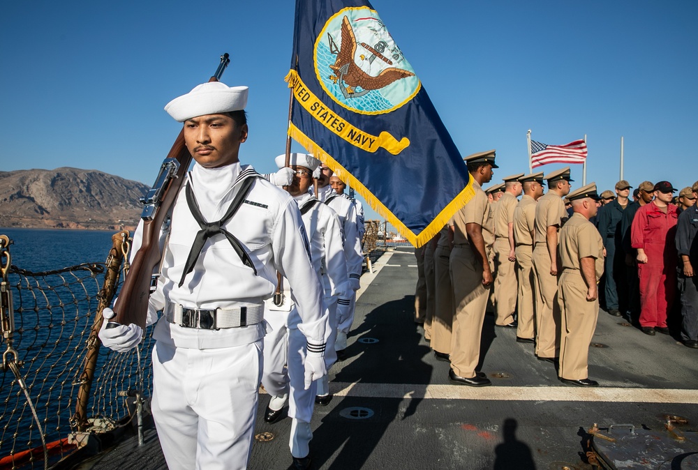 USS Mitscher (DDG 57) conducts chief petty officer pinning ceremony