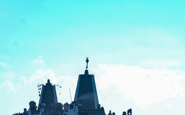 USS Arlington (LPD 24) departs from Naval Station Mayport for UNITAS 2025