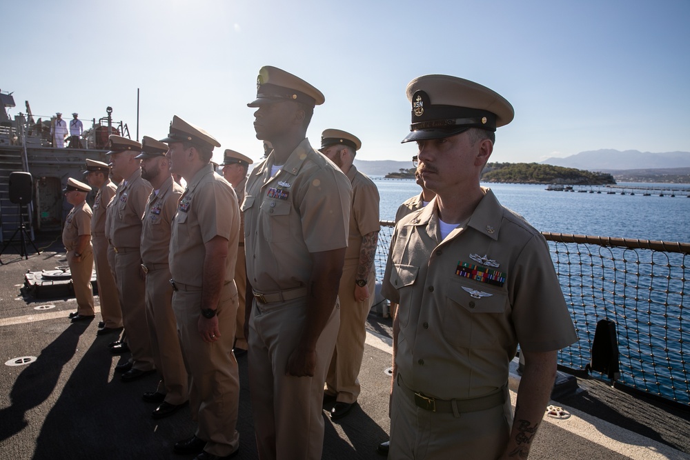 USS Mitscher (DDG 57) conducts chief petty officer pinning ceremony