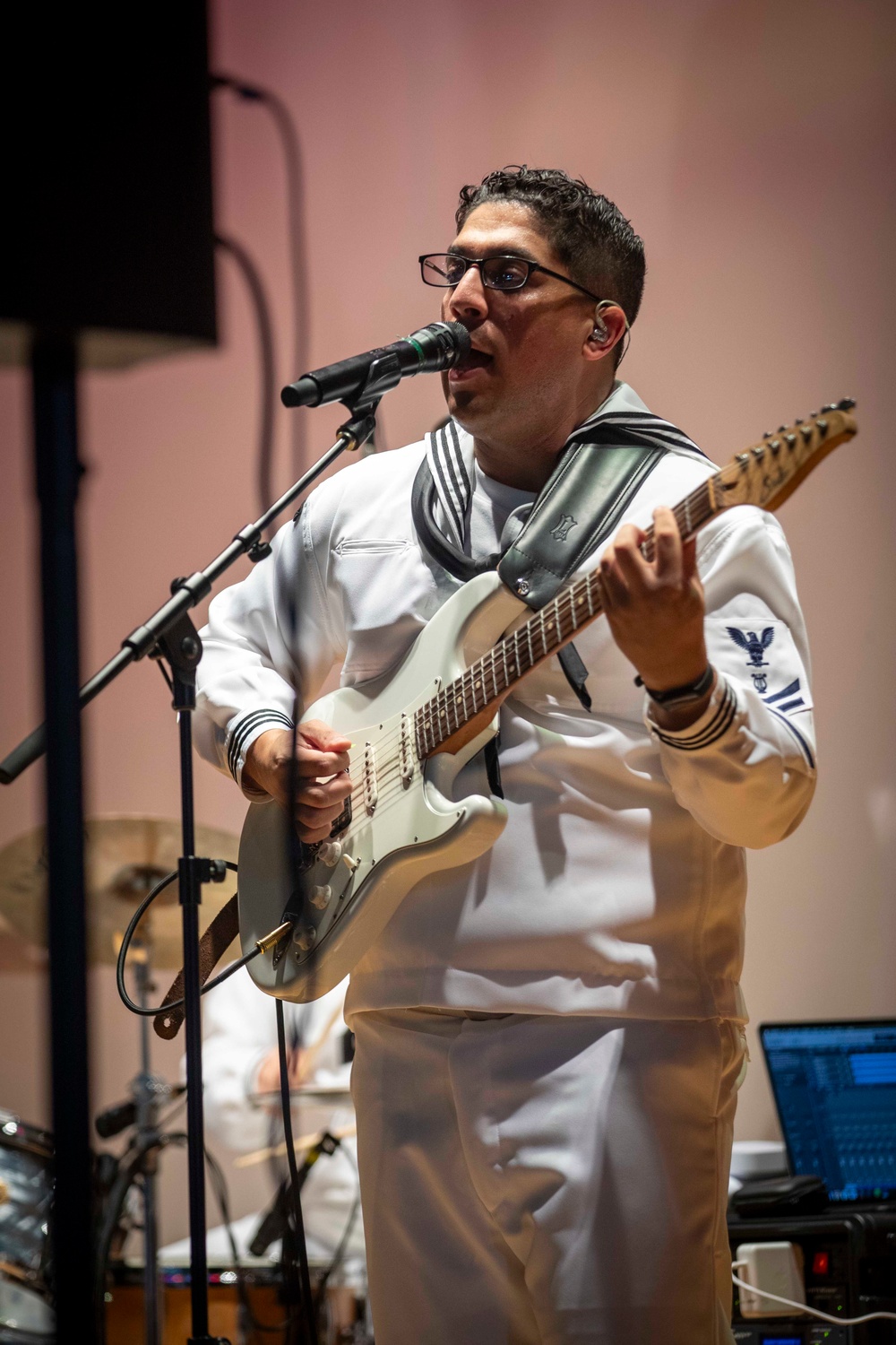 U.S. 7th Fleet band performs at Seoul Jeongmun School