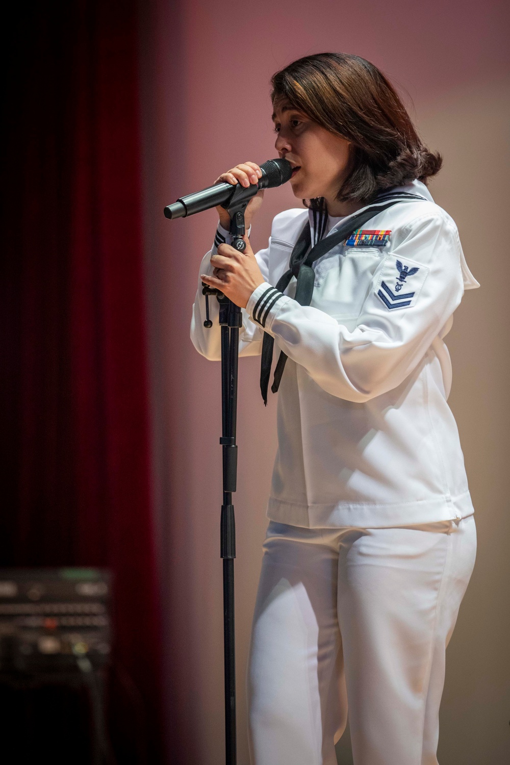 U.S. 7th Fleet band performs at Seoul Jeongmun School