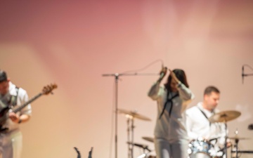 U.S. 7th Fleet band performs at Seoul Jeongmun School