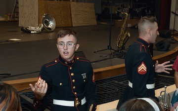 Marine Band San Diego Brass Band performs at Trevor Browne High School