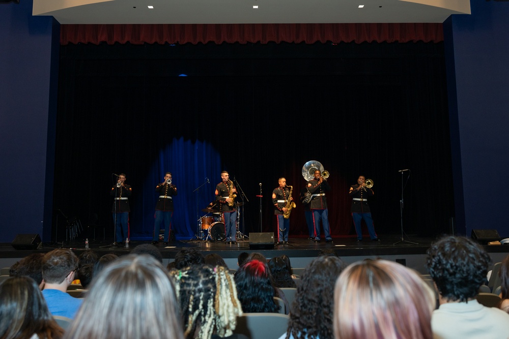 Marine Band San Diego Brass Band performs at Sierra Linda High School