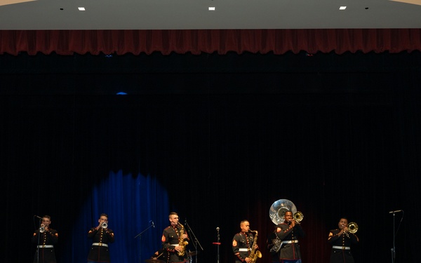 Marine Band San Diego Brass Band performs at Sierra Linda High School