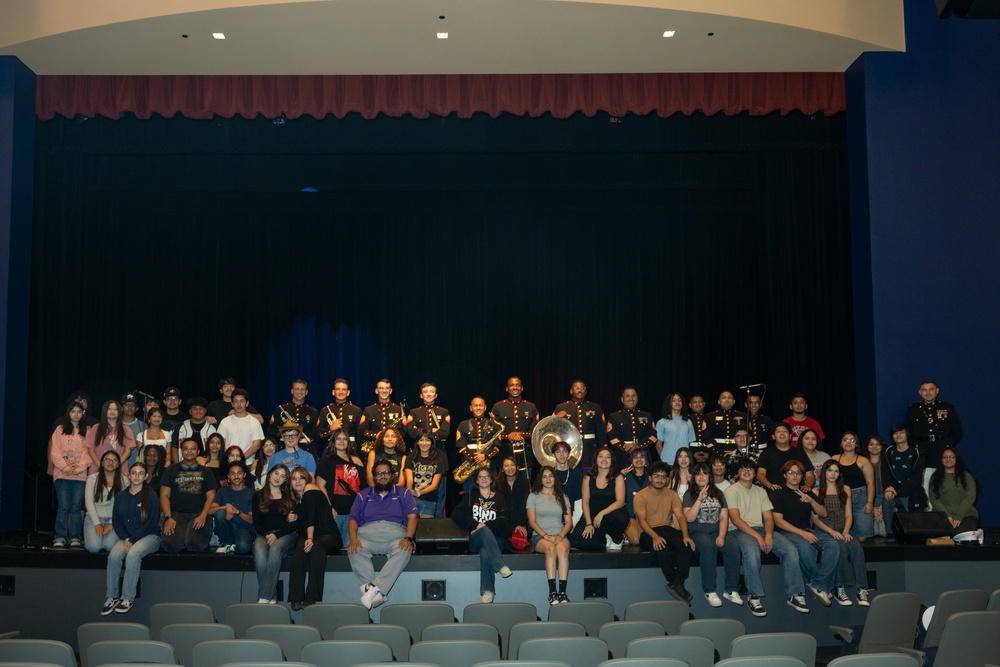 Marine Band San Diego Brass Band performs at Sierra Linda High School