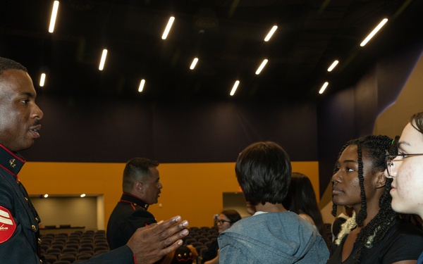 Marine Band San Diego Brass Band performs at Sierra Linda High School