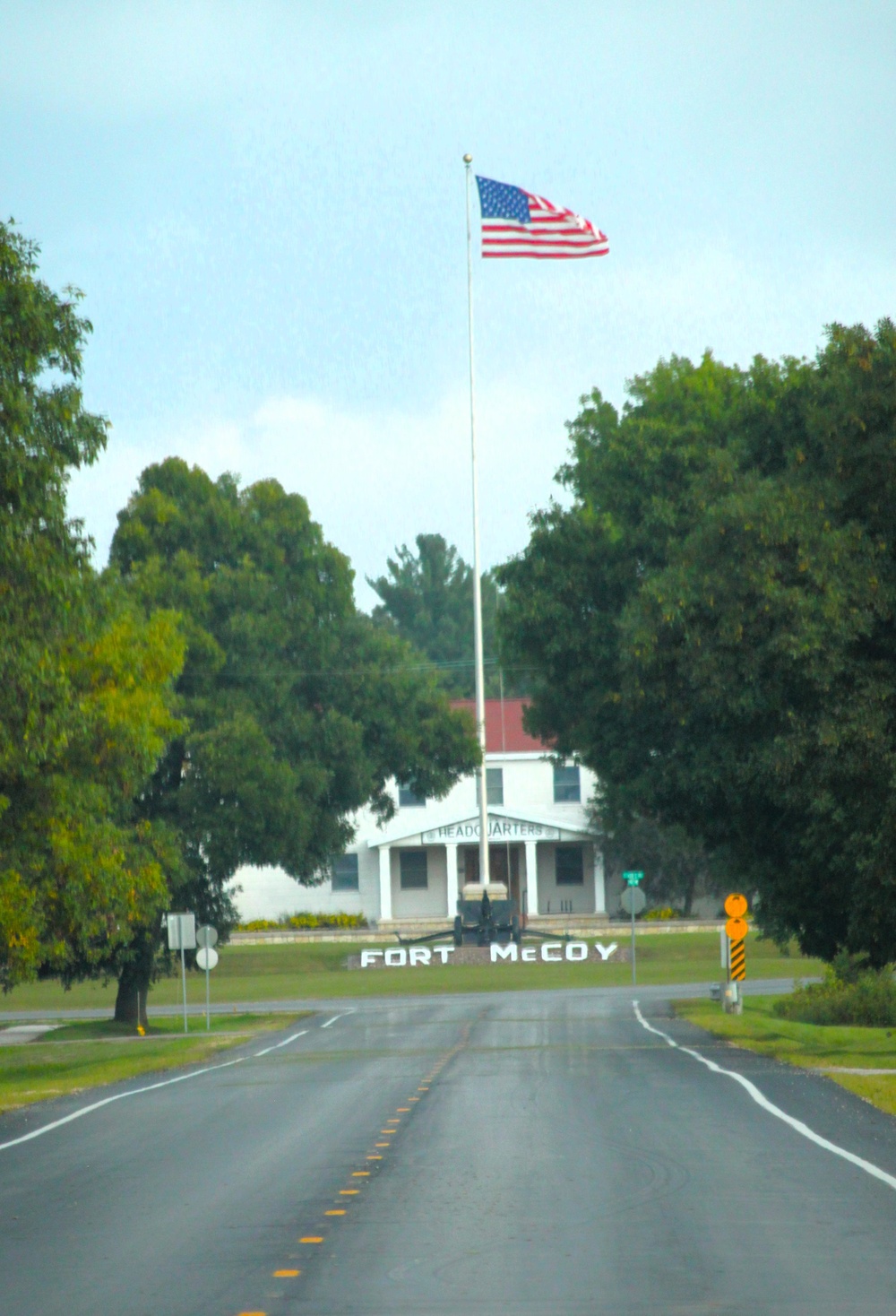 American Flag and Fort McCoy