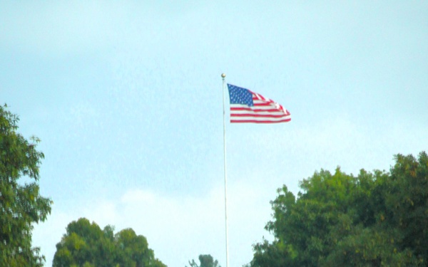 American Flag and Fort McCoy