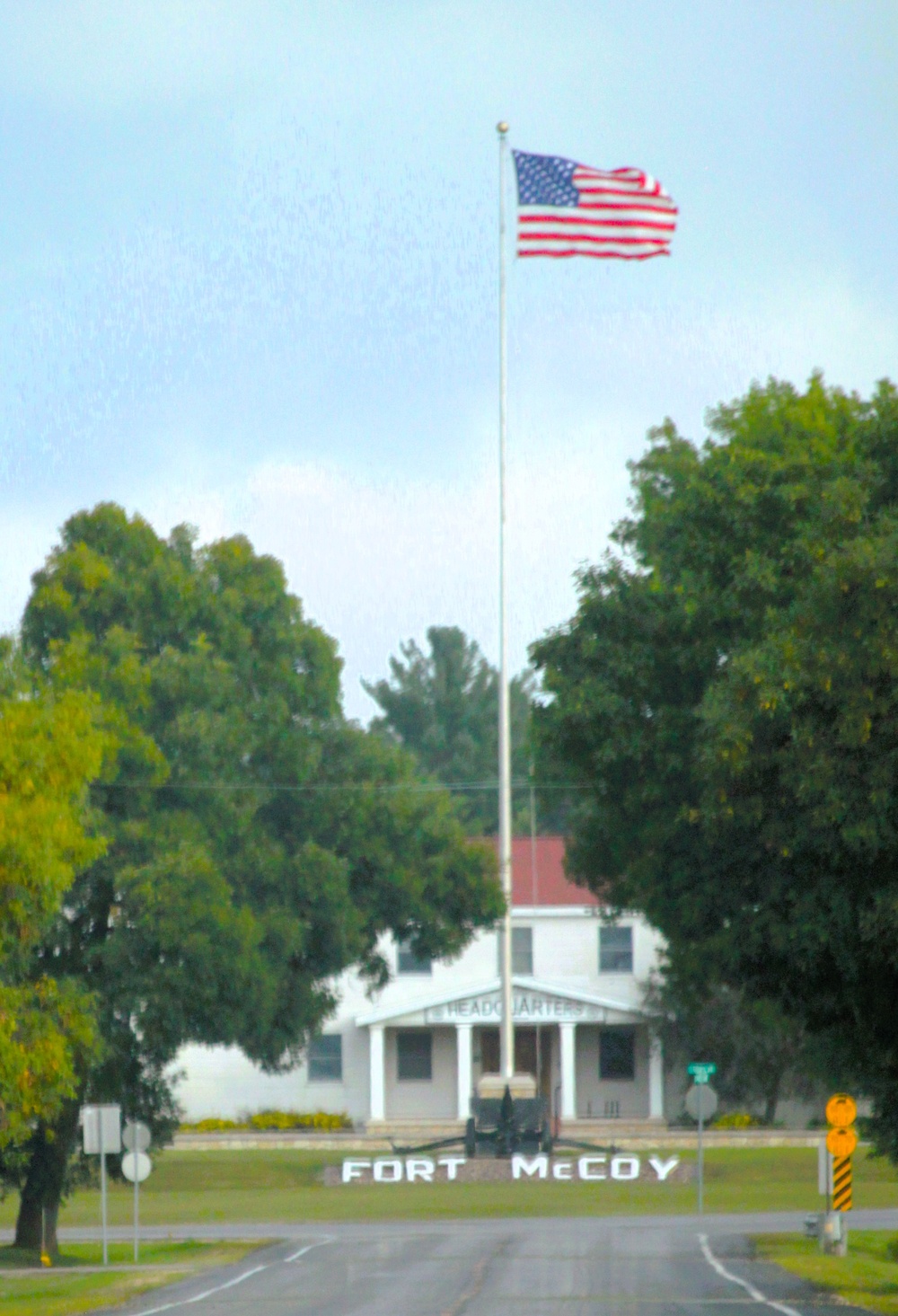 American Flag and Fort McCoy