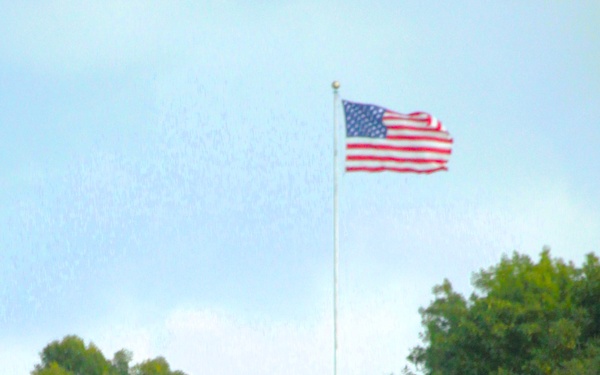 American Flag and Fort McCoy