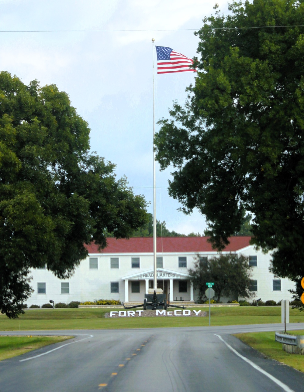 American Flag and Fort McCoy