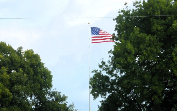 American Flag and Fort McCoy
