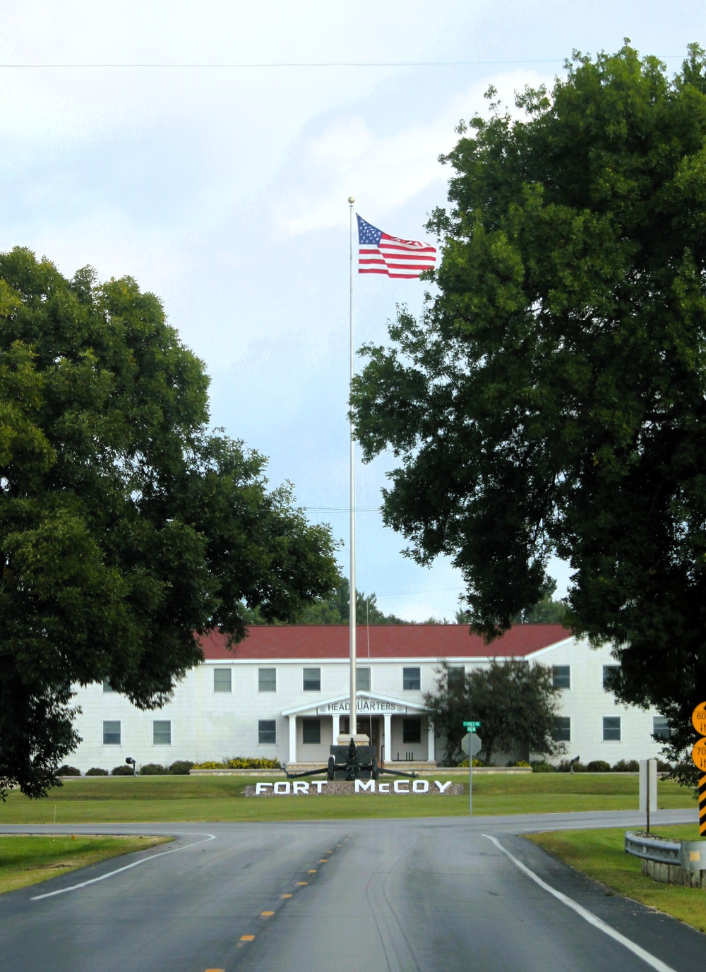 American Flag and Fort McCoy