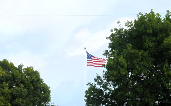 American Flag and Fort McCoy