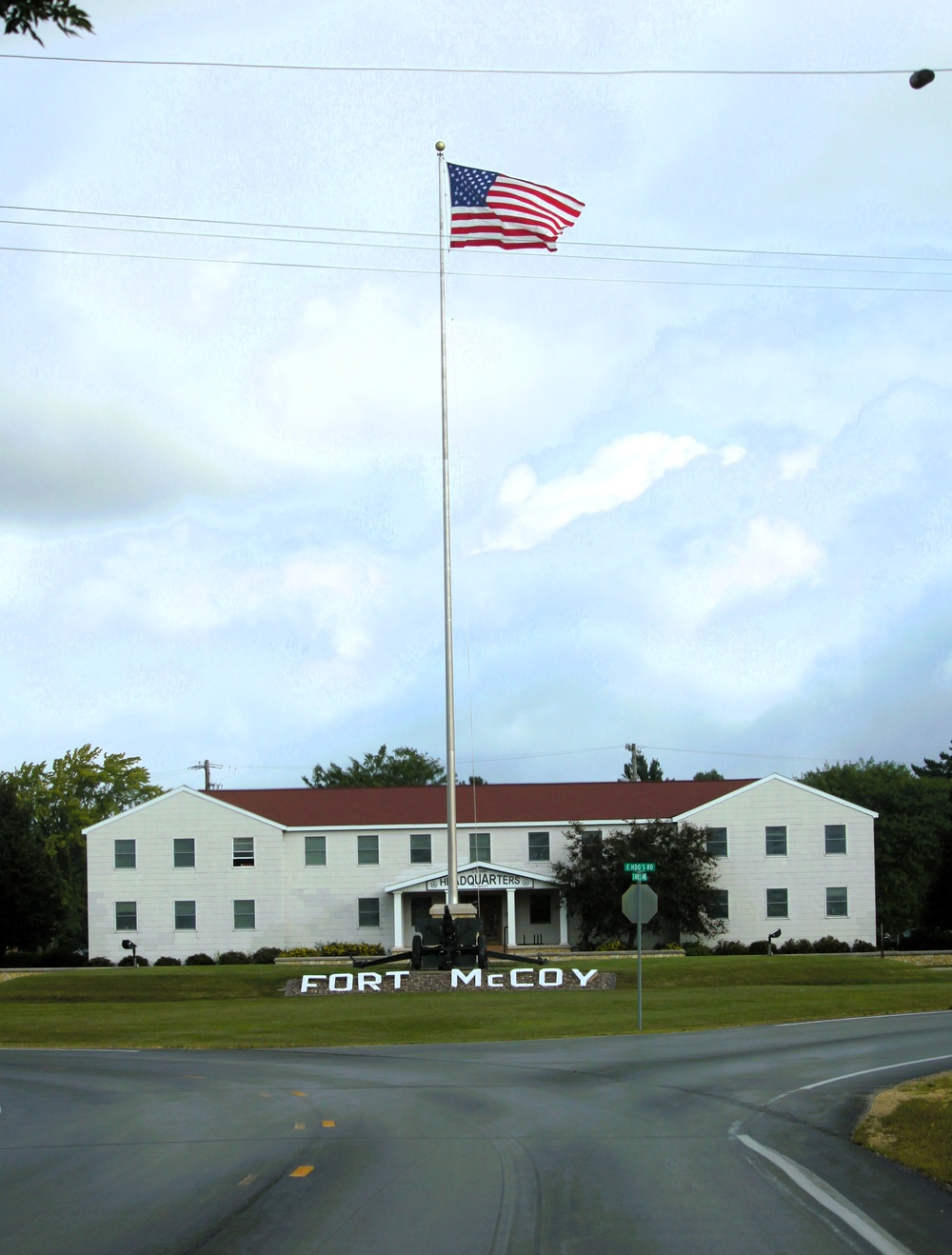 American Flag and Fort McCoy