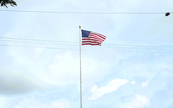 American Flag and Fort McCoy