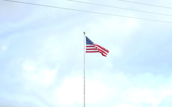American Flag and Fort McCoy