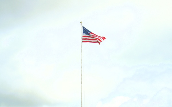 American Flag and Fort McCoy