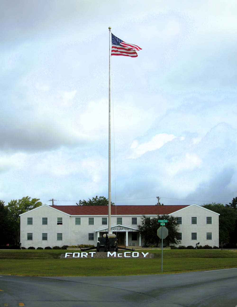 American Flag and Fort McCoy