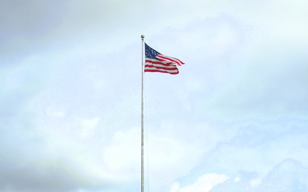 American Flag and Fort McCoy