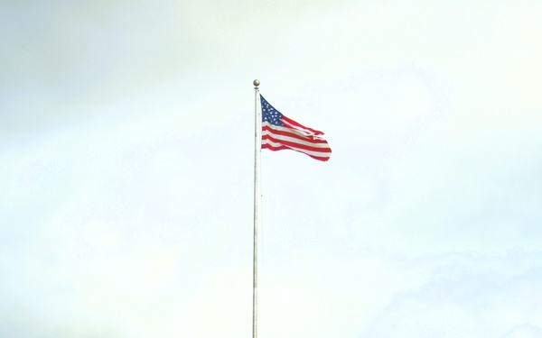 American Flag and Fort McCoy