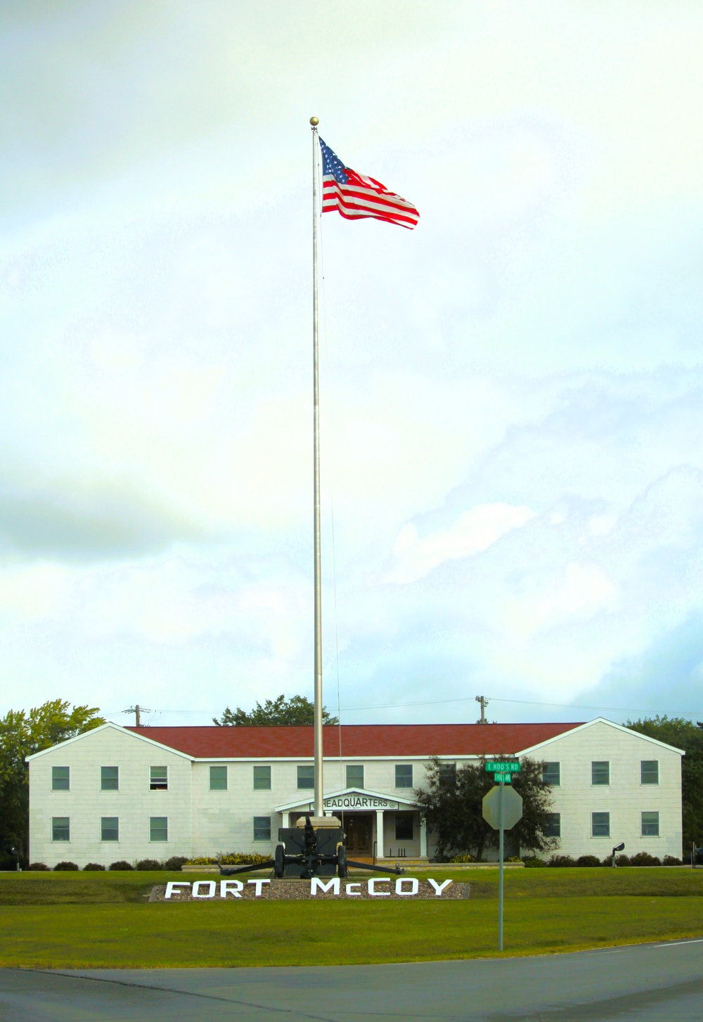 American Flag and Fort McCoy
