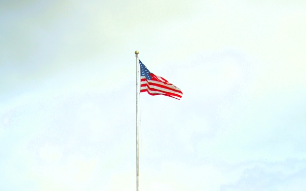 American Flag and Fort McCoy