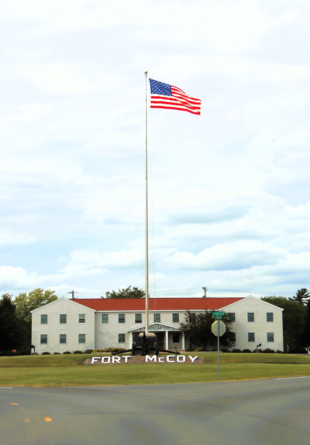 American Flag and Fort McCoy