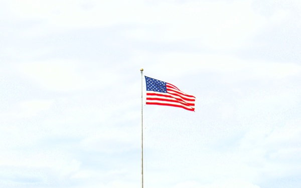 American Flag and Fort McCoy