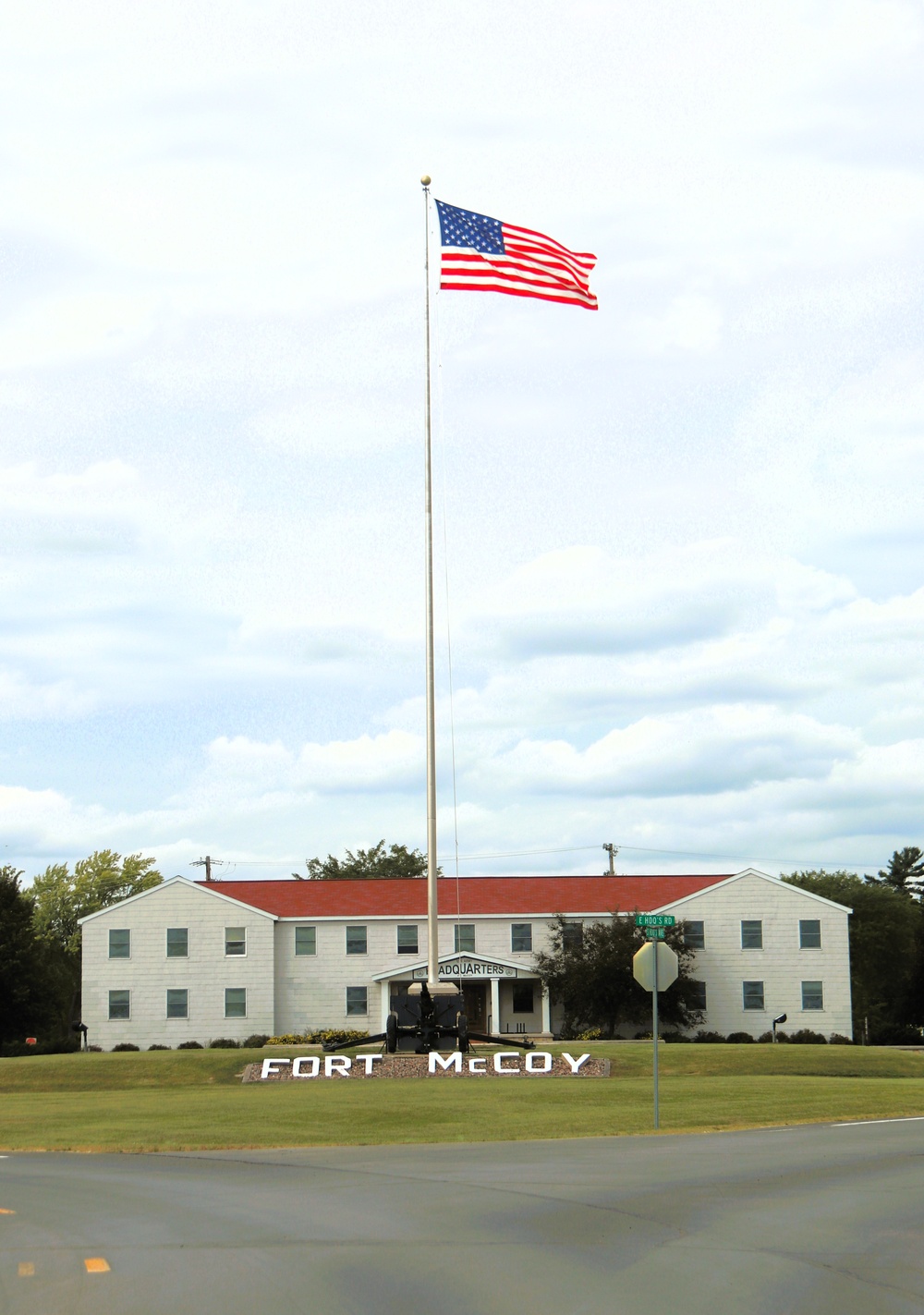 American Flag and Fort McCoy