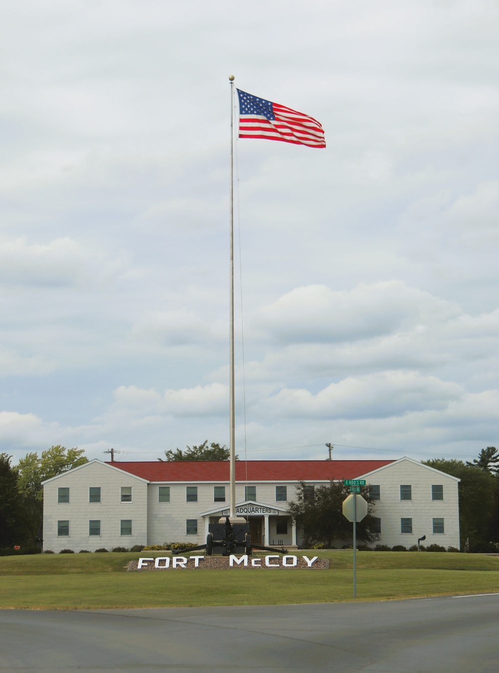 American Flag and Fort McCoy