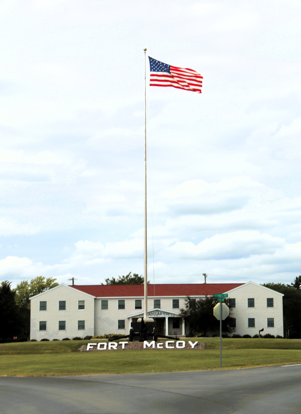 American Flag and Fort McCoy
