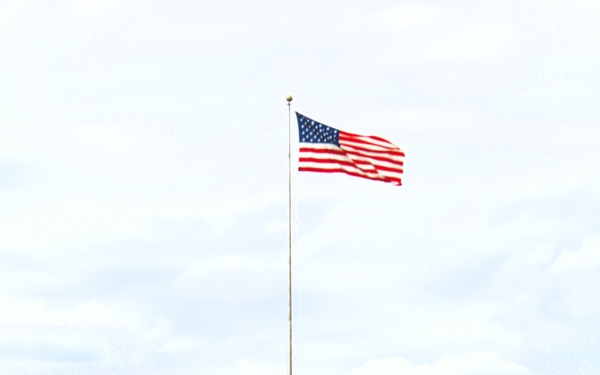 American Flag and Fort McCoy