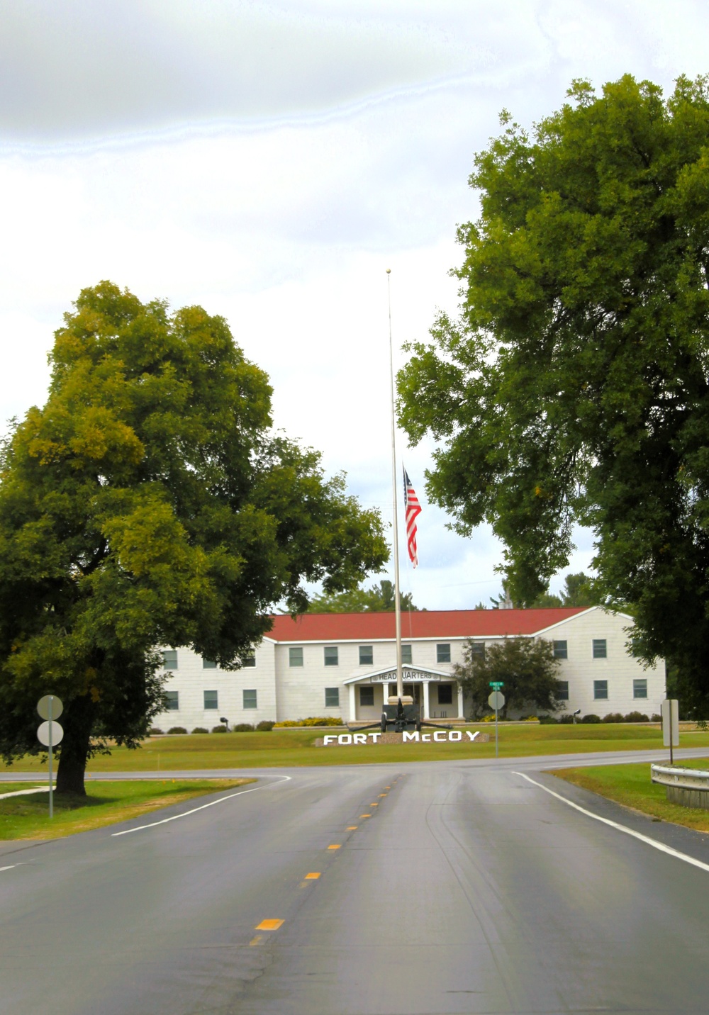 American Flag and Fort McCoy