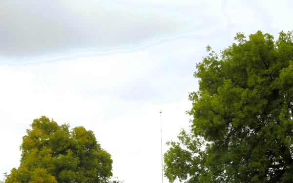 American Flag and Fort McCoy