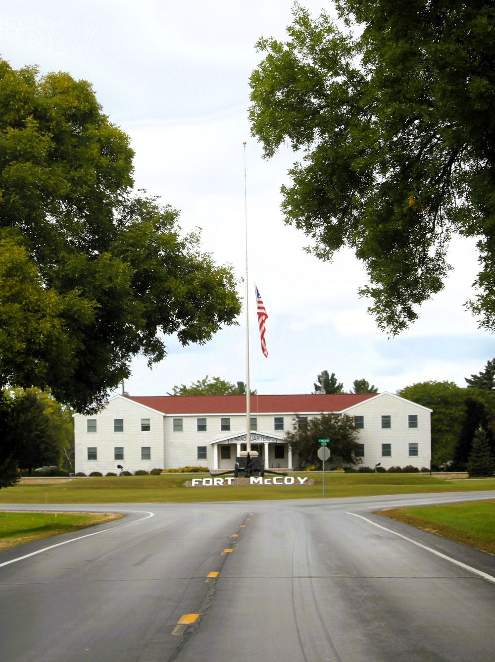 American Flag and Fort McCoy