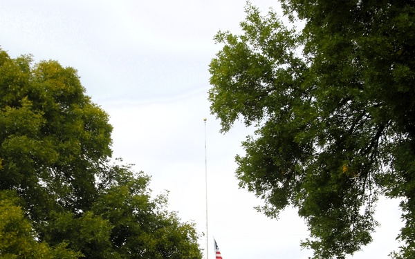 American Flag and Fort McCoy