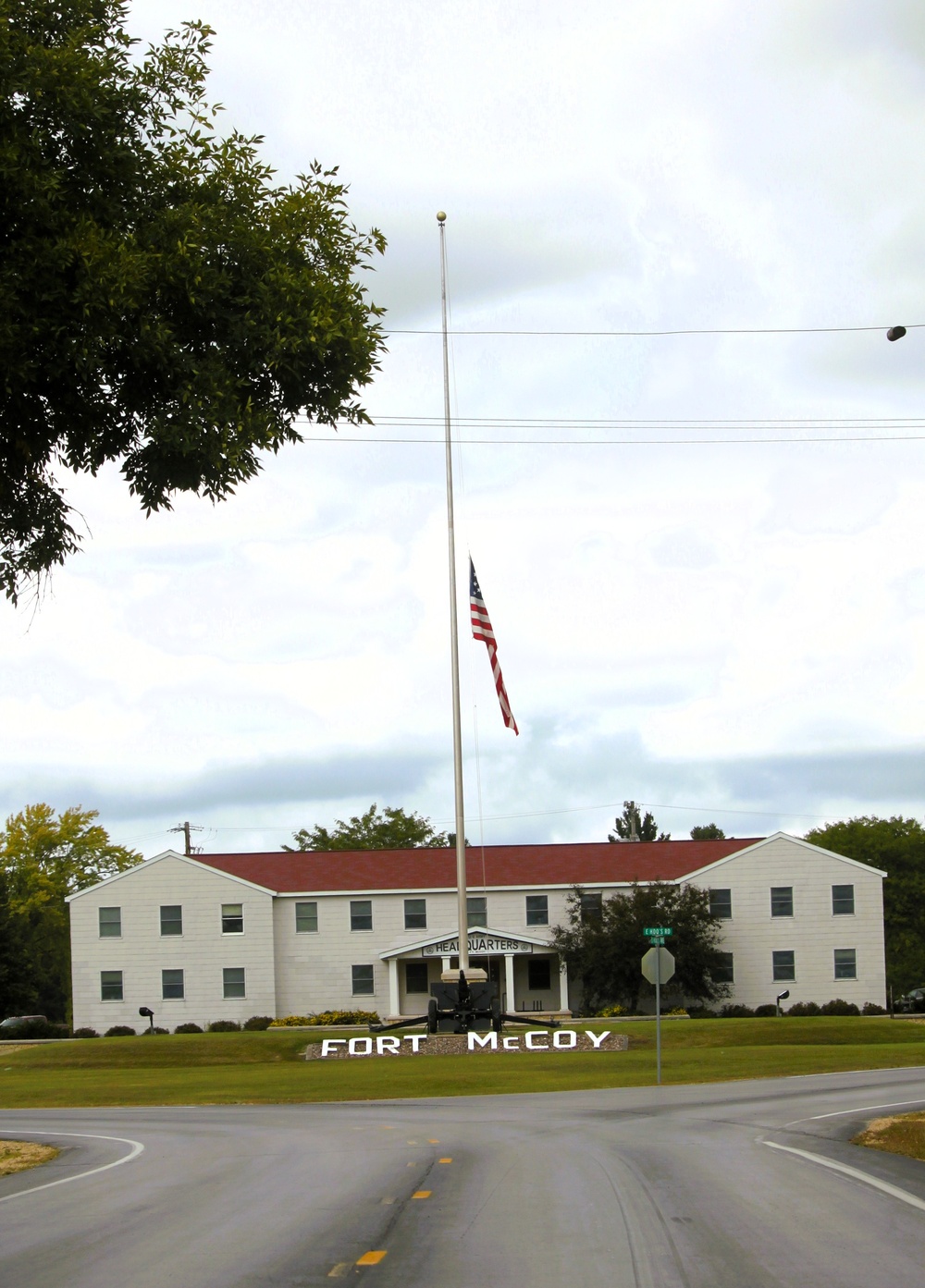 American Flag and Fort McCoy