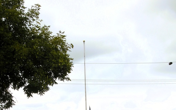 American Flag and Fort McCoy