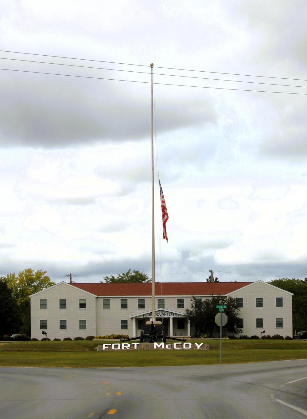 American Flag and Fort McCoy