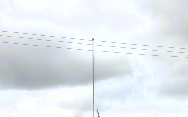 American Flag and Fort McCoy