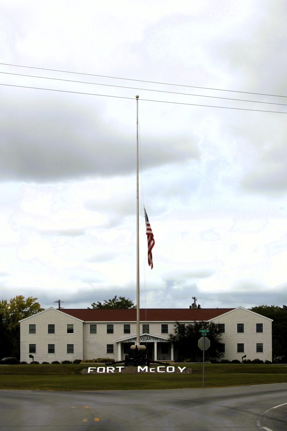 American Flag and Fort McCoy