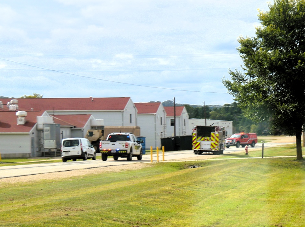 Emergency responders at Fort McCoy