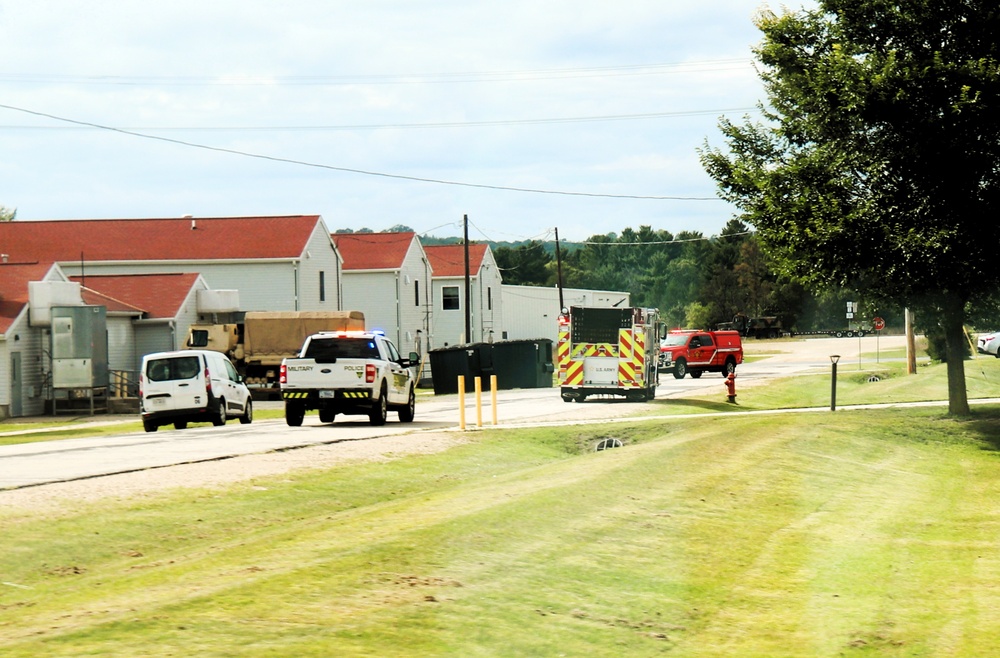 Emergency responders at Fort McCoy
