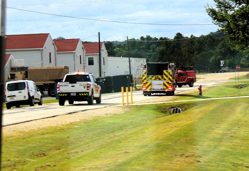 Emergency responders at Fort McCoy